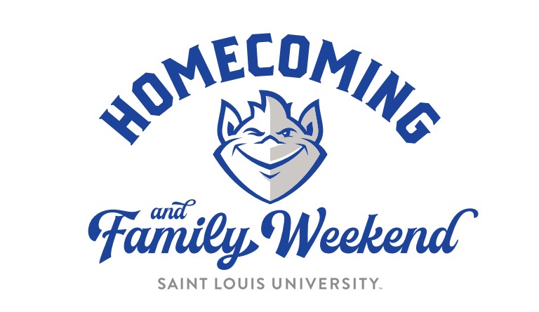 Decorative logo for the SLU Homecoming 2025 event